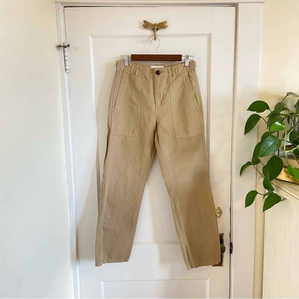 Alex Mill Neil Utility Straight Leg Linen‎ Blend Pant Size 0 - Picture 3 of 15